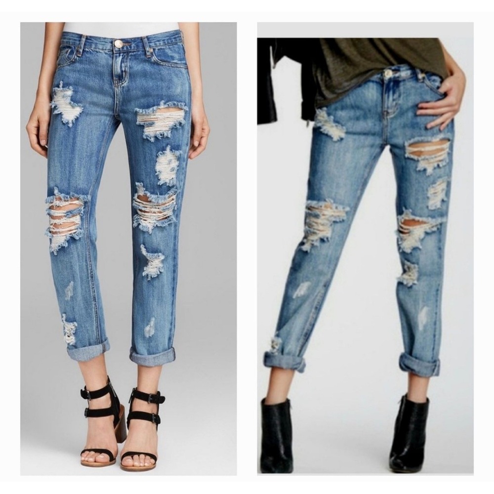 One Teaspoon Jeans‎ Awesome Baggies Distressed Ripped 29 Grunge Rocker